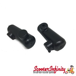 Stand Feet (Rubber, Black 16mm) (Vespa 50 N/L/R/Special/Elestart/SR/SS/90/R /SS/125 PV ->1972)