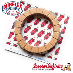 Clutch Kit 4 Plate Surflex Italian (120 mm, 4 plates  cork, th 2,5mm) (Corks) (Lambretta 125 LI/Special /GP/DL/150 LI/Special/SX/GP /DL/175 TV 2?-3?/200 TV/SX /GP/DL)