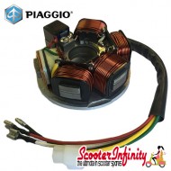 Stator Plate (Piaggio) (7 wires, 5 coils) (P150X VLX1T 365649 ->/P200E VSX1T 140843->/PX125-200E /PX125 E Lusso)