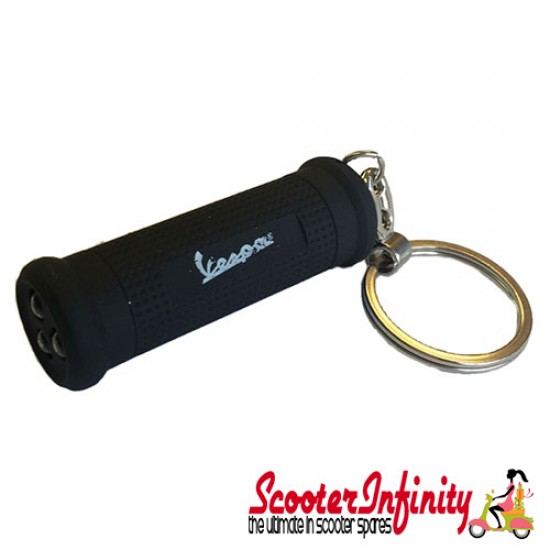 Key ring chain - Vespa Grip Torch (Dark Blue, with LED Torch) Key ring chain - Vespa Grip Torch (Dark Blue, with LED Torch)