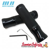 Handlebar Twist Grips MOTO NOSTRA Vespa GTS/GTS Super/GTV/GT (Aluminium Anodised Black)