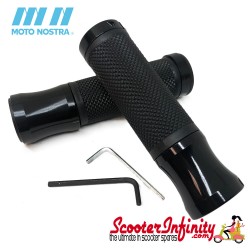 Handlebar Twist Grips MOTO NOSTRA Vespa GTS/GTS Super/GTV/GT (Aluminium Anodised Black)