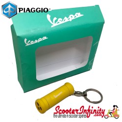 Key ring chain - Vespa Grip (Yellow, with LED Torch)