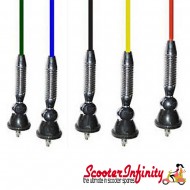 Whip Aerial Mod Scooter (White) (2 metres) (Vespa / Lambretta)