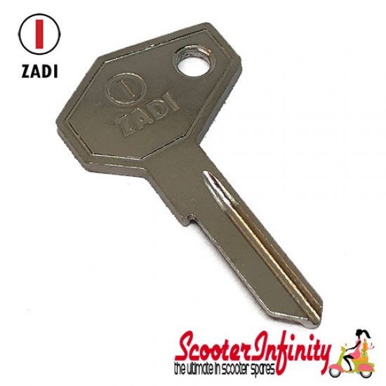 Key Blank ZADI (steering lock, for cylinder lock) (Vespa)