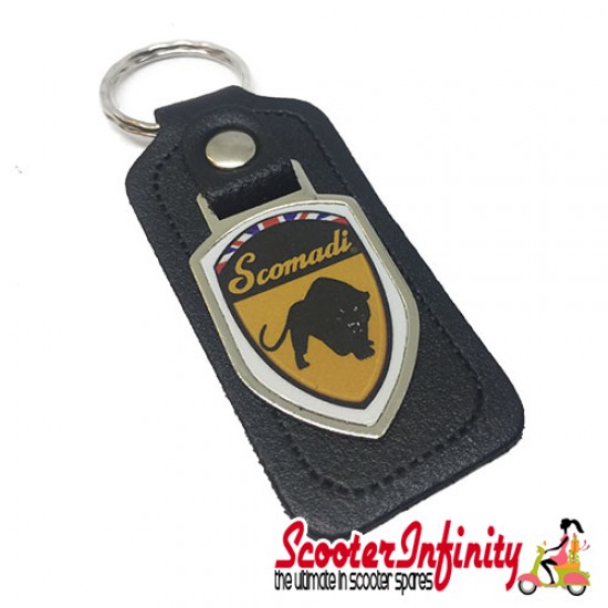 Key ring chain - Scomadi (Black, Shield) Key ring chain - Scomadi (Black, Shield)