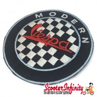 Patch Clothing Sew On - Modern Vespa Check (75mm, 75mm)