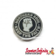 Pin Badge - Northern Soul Keep the Faith Fist (Black) Pin Badge - Northern Soul Keep the Faith Fist (Black)