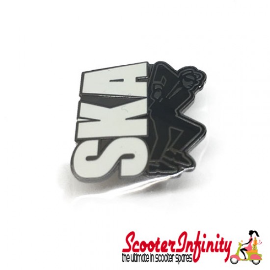 Pin Badge - Ska Emblem with Ska Skank Man