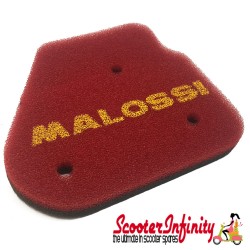 Air Filter Sponge (Malossi, Double Red) (Air Filter Element for O-E Filter Box) (Magaluti 50cc, MBK 50, Yamaha Aerox 50, Jog R/RR, Neos 50 2 Stroke) Air Filter Sponge (Malossi, Double Red) (Air Filter Element for O-E Filter Box) (Magaluti 50cc, MBK 50, Yamaha Aerox 50, Jog R/RR, Neos 50 2 Stroke)