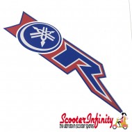 Aerox R Logo Badge Sticker (Red White & Blue) (90mm) (Yamaha Aerox 50-100)