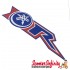 Aerox R Logo Badge Sticker (Red White & Blue) (200mm) (Yamaha Aerox 50-100)
