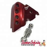 Extension Bracket (Shock Absorber Damper Rear) (Anodised Red) (Aprilia, Benelli, Malaguti, MBK, Yamaha Aerox 50, Jog R, Yamaha)