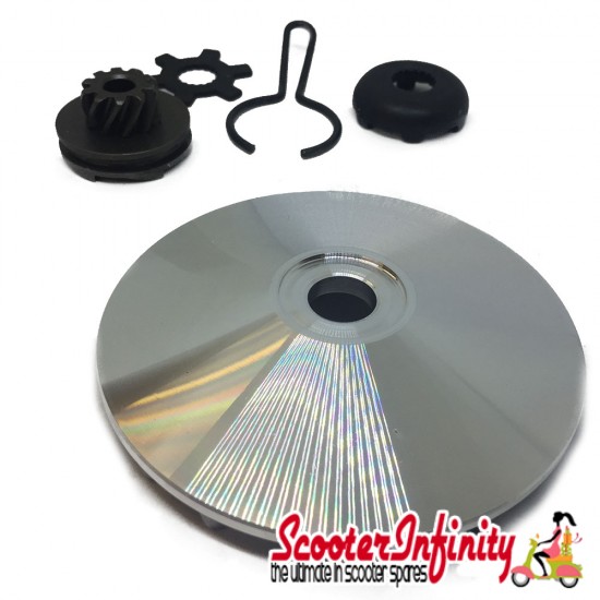 Variator Fan Pulley & Kickstart Pinion Kit (Aprilia, Benelli, Italjet Dragster 50, Malaguti, MBK, Yamaha Aerox 50, Yamaha Jog R)